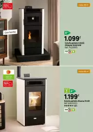 Catálogo Leroy Merlin Página 9: Olimpia - estufa pellets 10 62 kw €1.099,00, Equation - esfura pellets mannu 9 kw €1.199,00