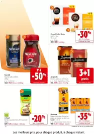 Catalogue Colruyt page 12: Jacqmotte tous les grains ou café moulu €30,87, Nescafé Dolce Gusto €35,07