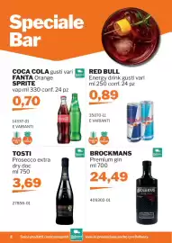 Volantino GrosMarket Pagina 2: Tosti Prosecco extra dry doc €3,69, Brockmans Premium gin €24,49