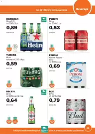 Volantino GrosMarket Pagina 25: Birra Tuborg €0,59, Beck's Birra €0,64