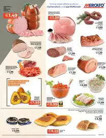 Volantino Mercatò Pagina 9: Mortadella con pistacchio Favola €1,49, Cotto Moser Tirolinger €1,29