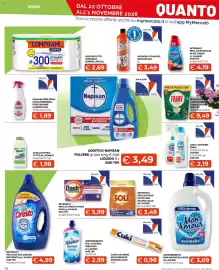 Volantino Mercatò Extra Pagina 18: Additivo Napisan €3,49, Ammorbidente per lavatrice Fabuloso €2,99