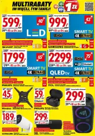 Media Expert gazetka Strona 2: Power audio Technisat €299,00, Telewizor Sharp €599,00