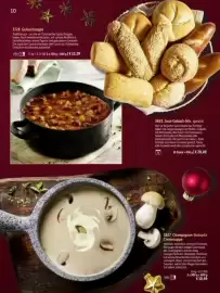 Bofrost Katalog Seite 10: 3827 Champignon-Steinpilz Cremesuppe €10,49, 3693 Jour-Gebäck-Mix, spezial €20,49