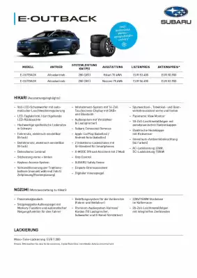 Subaru | E-Outback (gültig bis 3-11)
