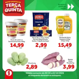 Folheto Shibata Supermercados Página 2: Macarrão c/ Ovos Adria €2,99, Chuchu kg €2,89