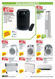 Volantino Ecobrico Pagina 2: Termoconvettore €39,90, Termostato ventilatore con timer €24,90