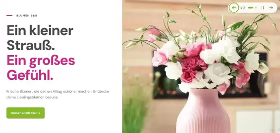 Blumen B&B Flugblatt woche 43 Seite 1