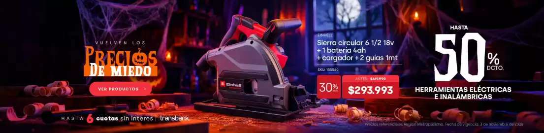 Catálogo Imperial Página 5: Einhell - sierra circular 6 1/2 18v + 1 bateria 4ah + cargador + 2 guias €293.993,00