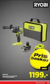 Bauhaus tilbudsavis Side 3: Ryobi akku støgbore-/skruemaskine €1.199,00