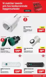 Bauhaus tilbudsavis Side 33: Timer uden jord IP20 hvid €18,95, Brennenstuhl Stikdåse Premium Line 4R €129,95