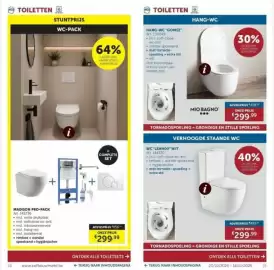 Zelfbouwmarkt folder Pagina 10: Wc lennox wit €299,99, Hang-wc gomez €299,99