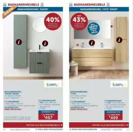 Zelfbouwmarkt folder Pagina 13: Badkamermeubel raven groen €467,00, Badkamermeubel vito €499,00