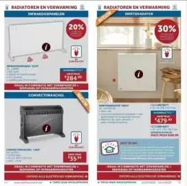 Zelfbouwmarkt folder Pagina 18: Infraroodpaneel elio €284,99, Convectorkachel lina €35,99