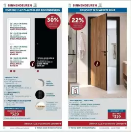 Zelfbouwmarkt folder Pagina 22: Invisible flat €329,00, Deur €370,29