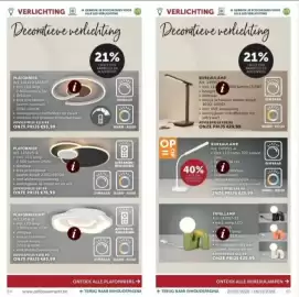 Zelfbouwmarkt folder Pagina 33: Plafonnier €76,99, Bureaulamp €25,99