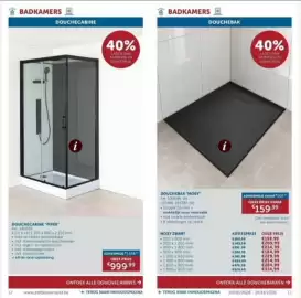 Zelfbouwmarkt folder Pagina 7: Douche cabine piper €999,99, Douchebak moby €159,99