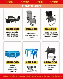 Catálogo Autoservicio Capo Página 10: Reposera avelino grav o €94.500,00, Sillo solcito c/apoya brazos madera €49.900,00