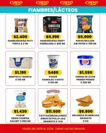 Catálogo Autoservicio Capo Página 4: Swift hamurguesa parrillera €5.999,00, Ramolac yogur €480,00