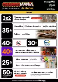 Catálogo Changomas Página 3: CHANGOMANIA Del 20 al 28 de Octubre de ofertas HOGAR 3×2 Vasos y copas de vidrio sueltas