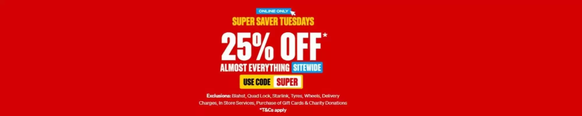 SuperCheap Auto (valid until 27-10)