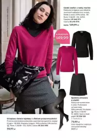 Tchibo gazetka Strona 4: Cienki sweter z wełny merino €149,99, Spódnica dresowa w prążki €79,99