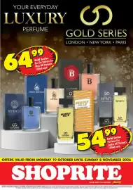 Shoprite catalogue Page 1: Gold series eau de toilette for men all variants €54,99