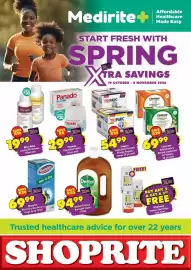 Shoprite catalogue Page 1: Dettol - original antiseptic liquid €94,99, Triple relief formula powder regular/lemon €54,99