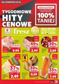 Kaufland gazetka tydzień 43 Strona 10: Łopatka wieprzowa bez kości 1 kg €9,99, Bułka fitness pszenno-żytnia 75 g sztuka €0,69