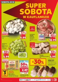 Kaufland gazetka tydzień 43 Strona 14: Winogrona jasne bezpestkowe 500 g opakowanie €5,99, Karkówka wieprzowa €10,99