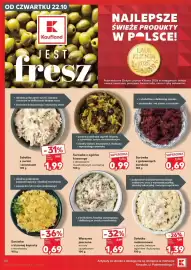 Kaufland gazetka tydzień 43 Strona 28: Surówka z ogórka kiszonego €0,99, Sałatka makaronowa €1,39