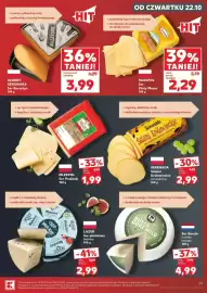 Kaufland gazetka tydzień 43 Strona 29: LAZUR Ser pleśniowy błękitny 100 g €2,99, MLEKPOL Ser Złoty Mazur 100 g €2,29