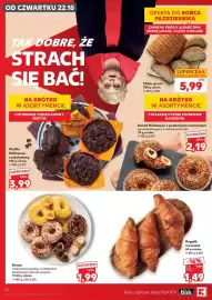Kaufland gazetka tydzień 43 Strona 32: Donut Halloween z podwójnym nadzieniem €2,19, Rogalik croissant 60 g sztuka €1,49