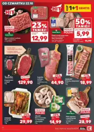 Kaufland gazetka tydzień 43 Strona 34: DROSED Perliczka tuszka 1 kg €29,99, MORLINY Żeberka wieprzowe paski 1 kg €18,99