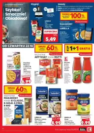 Kaufland gazetka tydzień 43 Strona 44: POLMAK Makaron z niskim IG €6,99, BARILLA Pesto €9,99