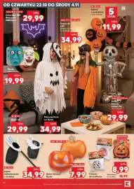 Kaufland gazetka tydzień 43 Strona 48: Pająk XL €29,99, Dekoracja LED Nietoperz Halloween €29,99