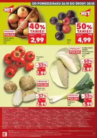 Kaufland gazetka tydzień 43 Strona 63: Polska kapusta na gołąbki luzem 1 kg €2,99, Polskie jabłka Szampion luzem 1 kg €2,99