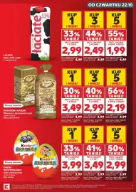 Kaufland gazetka tydzień 43 Strona 9: Kinder niespodzianka €2,99, ŁACIATE Mleko UHT 3,2% €2,99