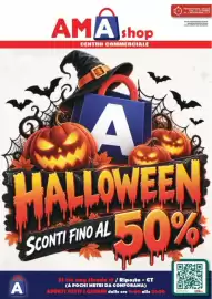 Volantino Amashop Pagina 1: AMA shop CENTRO COMMERCIALE 3 A HALLOWEEN 50% SCONTI FINO AL PROMOZIONI VALIDE DAL 20 OTTOBRE AL
