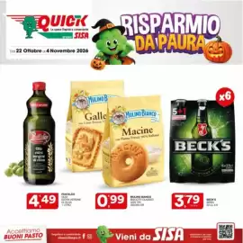 Volantino Quick Sisa Pagina 1: Beck's birra €3,79, Pantaleo olio extra vergine di oliva €4,49