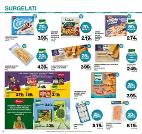 Volantino Superconti Pagina 6: Gamberi sgusciati pronto green €4,39, Contorni Natura in Padella Bonduelle €2,19