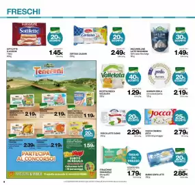 Volantino Superconti Pagina 8: Ricotta fresca Vallelata €1,29, Stracchino Granarolo €1,79