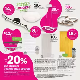 Mömax Flugblatt woche 43 Seite 10: Vorhangstangenset „,CAP" €12,00, LED-Deckenleuchte ,,AMPI" €19,00