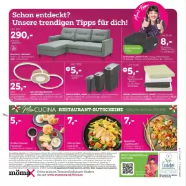 Mömax Flugblatt woche 43 Seite 16: Abfalleimer „ARNE" €5,00, Jersey- Spannleintuch ,,BASIC" €5,00
