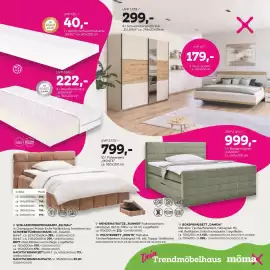 Mömax Flugblatt woche 43 Seite 5: Boxspringbett ,,DAMON" €999,00, Polsterbett „MONTE" €799,00