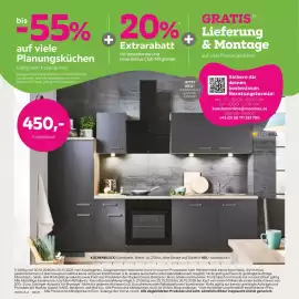 Mömax Flugblatt woche 43 Seite 6: GRATIS 2) bis 55% 20% Lieferung auf viele Planungsküchen Gültig vom Katalogpreis