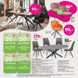 Mömax Flugblatt woche 43 Seite 8: Stuhl „CELINA" €55,00, Esstisch „GREGOR" €299,00