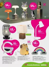 Mömax Flugblatt Seite 7: LED-Tischleuchte ,,WHITE" €12,00, Tischleuchte,,EXI" €12,00