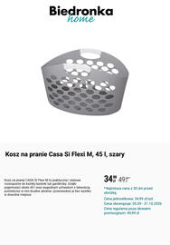 Biedronka gazetka Strona 10: Kosz na pranie Casa Si Flexi M, 45 l, szary €34,99