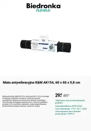 Biedronka gazetka Strona 4: Mata antywibracyjna K&M AK154, 60 x 60 x 0,8 cm €29,99